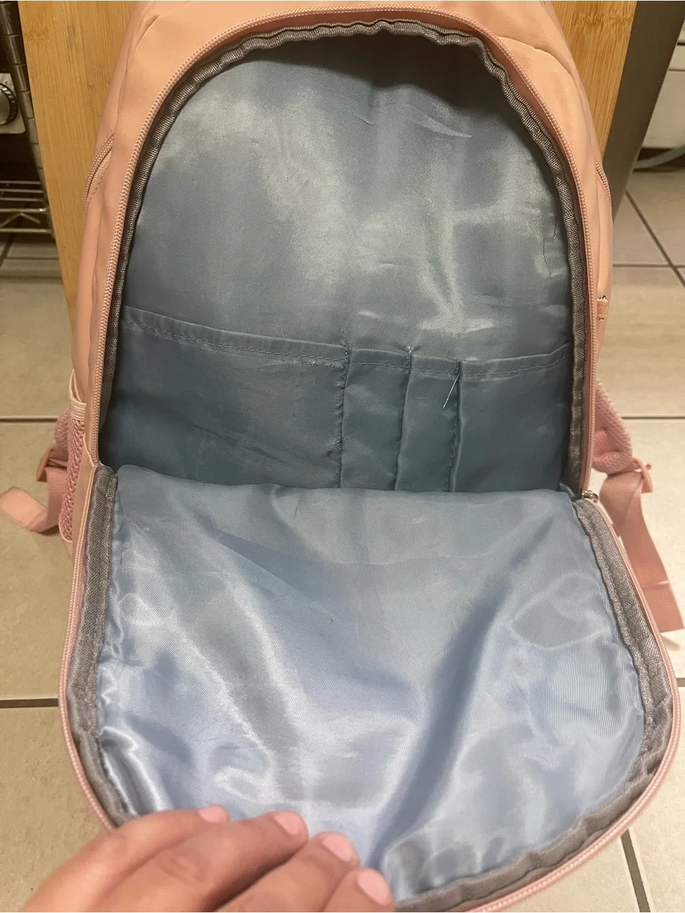 Kids Pink Bow Accent Backpack